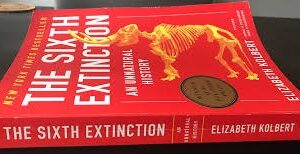 Book cover image for Elizabeth Kolbert's "The Sixth Extinction".