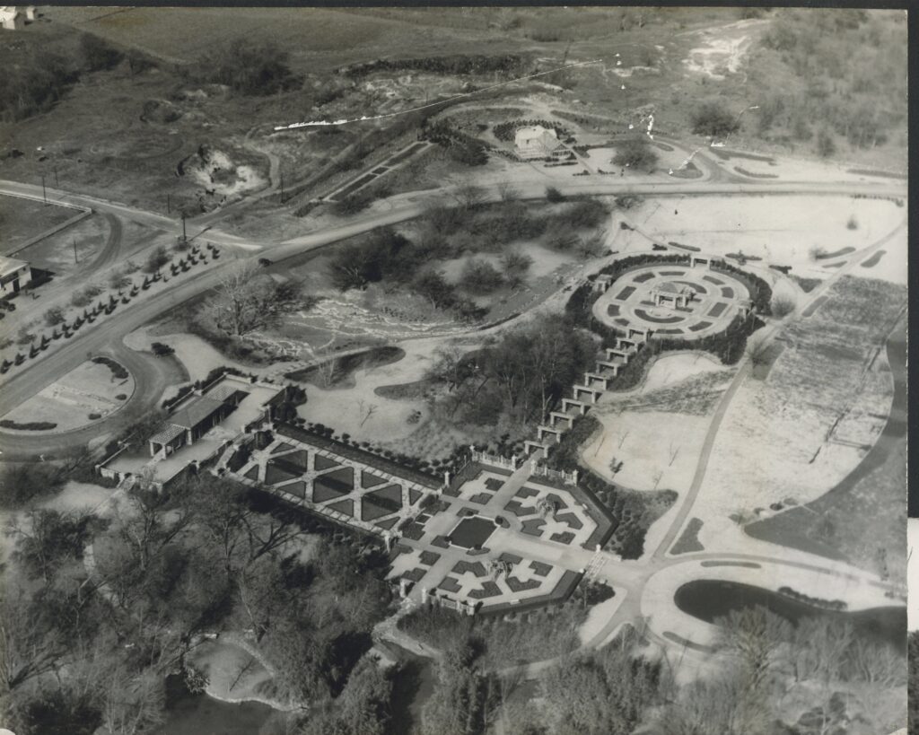 The Botanic Garden under construction in the early 1930s