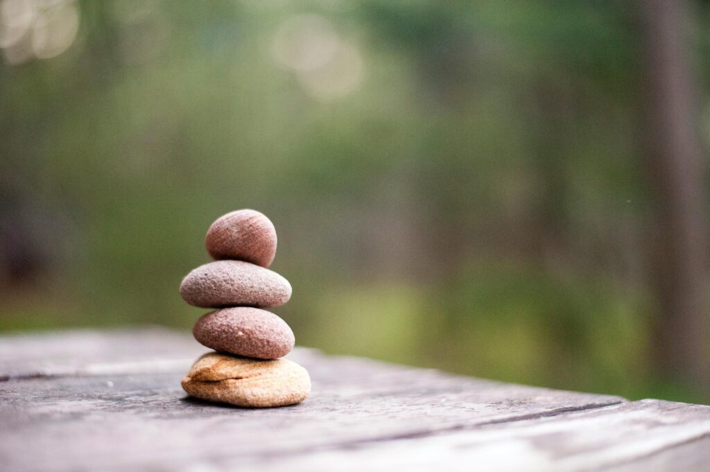 Meditative image - stacked rocks