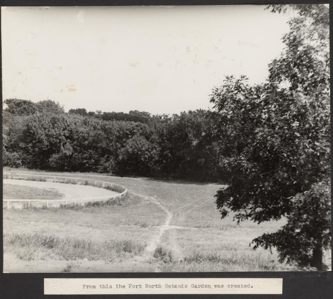 "Before" photo of Garden from future location of Shelter House ca 1932