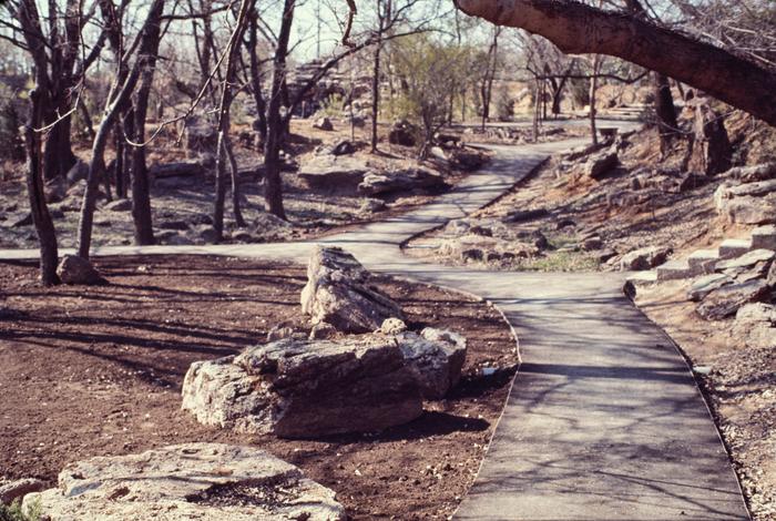 Pathways in the Japanese Garden before landscaping