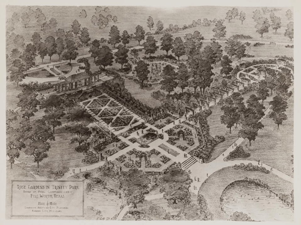 Architectural plans of the Fort Worth Botanic Garden ca 1930