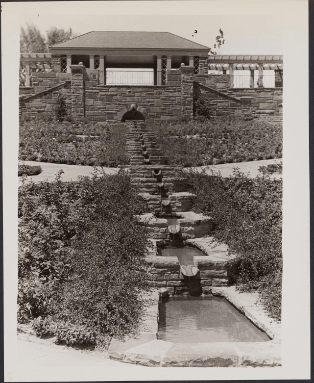 Stonework at the Rose Ramp ca 1934