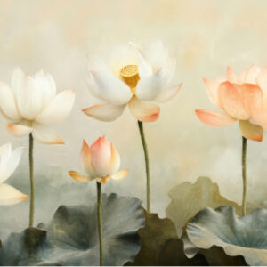Flower painting in watercolors